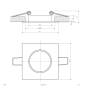 EVN Deckeneinbau -quad. -weiß -   834001 