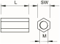 OBO 965 M6X30 G Distanzmuffe M6x30mm Zn 