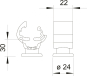 OBO 177 30 M8 Leitungshalter 30mm PA 