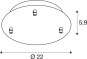 SLV Deckenrosette 3 Ausgänge rund 132611 