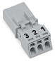 WAGO 890-253 Stecker,3-polig,grau 