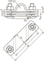 DEHN Anschluss-Schelle St/tZn f.  625021 