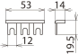 DEHN Kammschiene 1-phasig 3-pol. MVS 1 3 