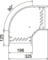 OBO RB 90 620 FS Bogen 90° f.Kabelrinne 