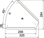 OBO RBD 45 300 FS Deckel f.45°-Bogen 