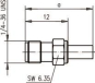 TEGA SMA-Kabelbuchse Cr Au     100024691 