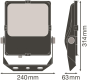 LEDV LED-Fluter Performance IP66 asym. 