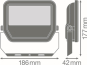 LEDV FL PFM 30W/3000K SYM 100 WT 