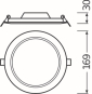 LEDV LED-Slimdownlight DA155 IP20 