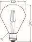 OSR LED Diamond 4,5-40W/825 420lm gold 