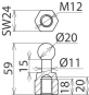 DEHN Kugelfestpunkt gerade m.     754200 
