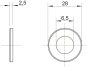 OBO WS M6 D28 G Unterlegscheibe M6 St G 
