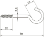 OBO 915 3.9x70 G Deckenhaken 
