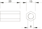 OBO 965 M8X20 G Distanzmuffe M8x20mm Zn 