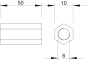 OBO 965 M6X50 G Distanzmuffe M6x50mm Zn 