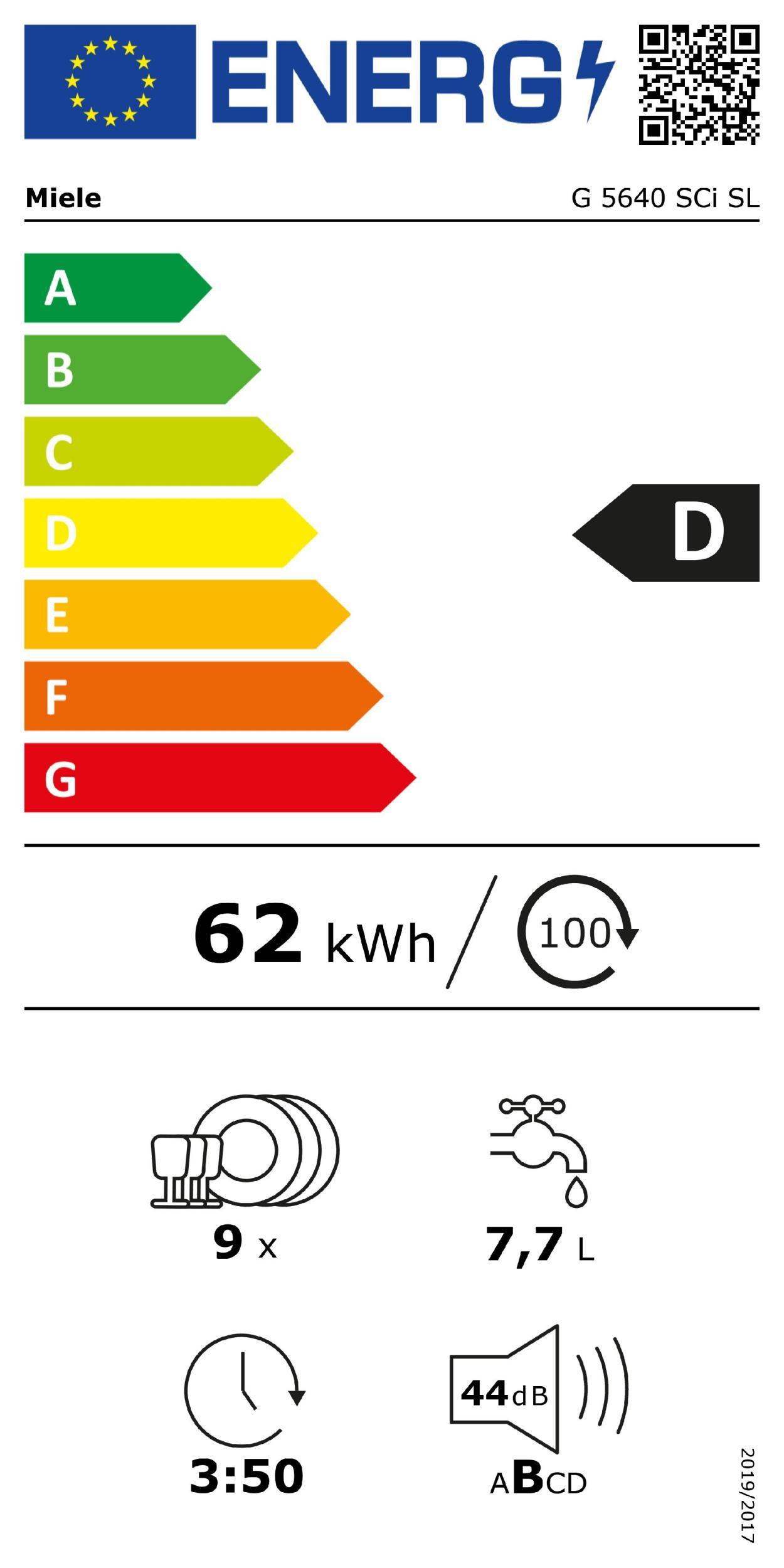 Miele G 5640 SCi ws EB-Geschirrspüler 