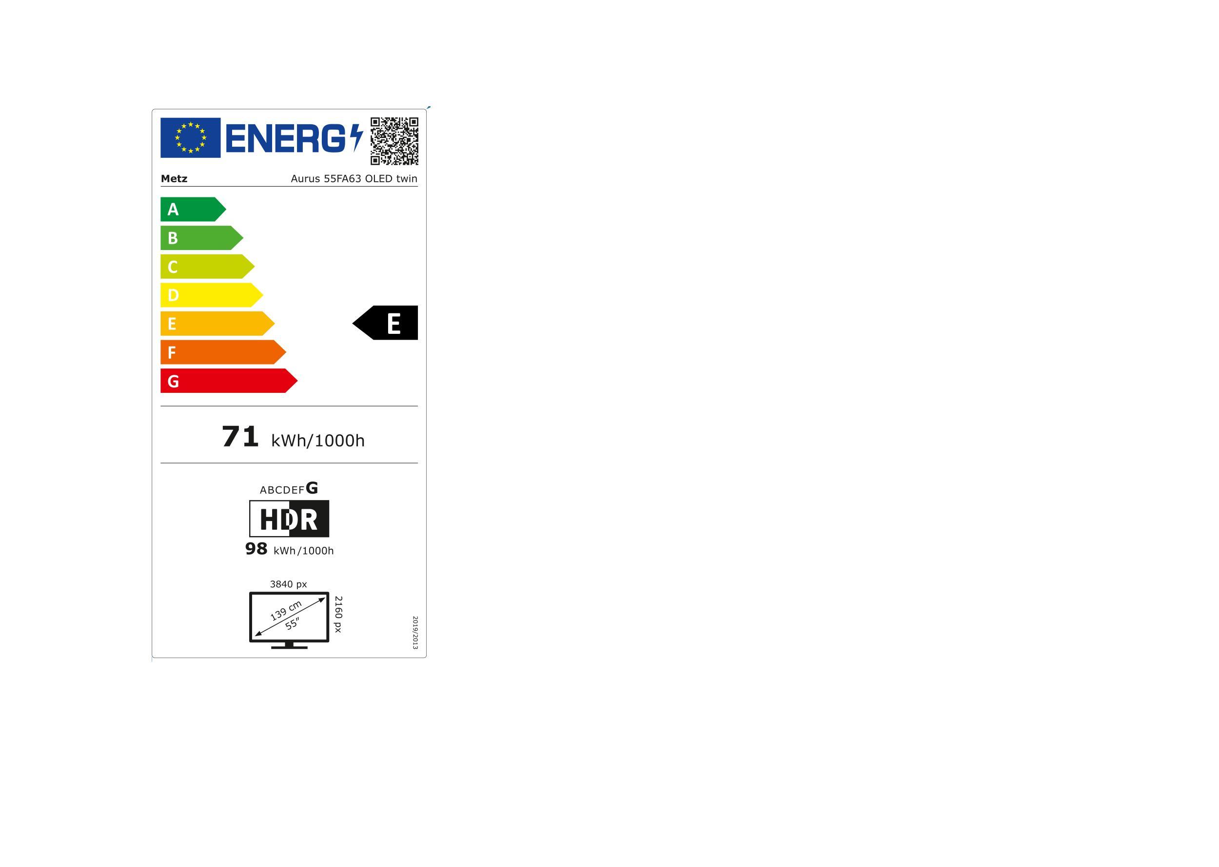 Metz Aurus 55FA63 OLED Twin sw OLED-TV 