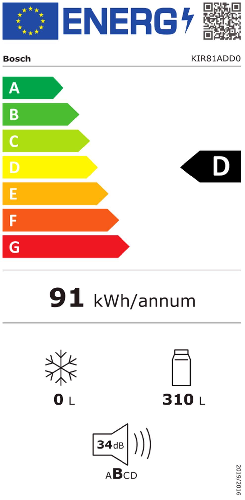 Bosch KIR81ADD0 EB-Kühlschrank 