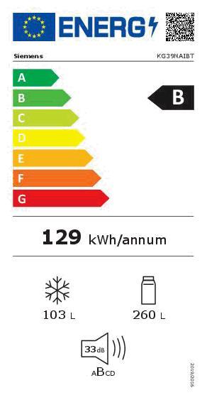 Siemens KG 39 NAIBT Ed Kühlkombi 