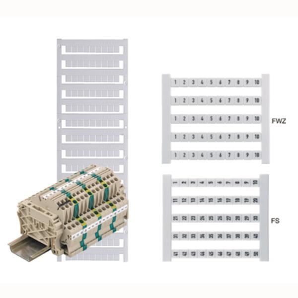 4008190047054 - Weidmüller DEK 5 FWZ L1-PE Klemmen- markierer Karte 5x5mm ws 0354361187 (Inhalt 50 Stück)