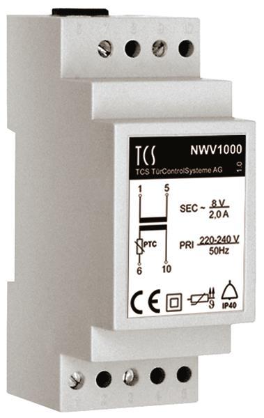 TCS AG TCS Klingeltransformator 2A NWV1000-0400 8V 50/60Hz