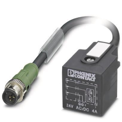 PHOENIX CONTACT Sensor-/Aktor-Kabel SAC-3P-M12MS/1,5-PUR/A-1L-Z Inhalt: 1 St. (1400770)