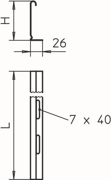 4012195694687 - OBO TSG 60 DD Trennsteg fKabeltragsysteme 60x3000 St DD 6062327 (Inhalt 3 Stück)