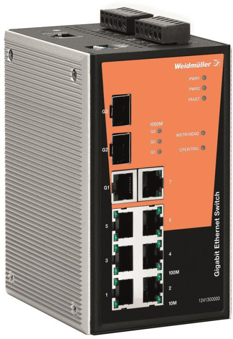 WEIDMUELLER Industrieswitch managed Weidmüller IE-SW-PL10MT-3GT-7TX Anzahl Ethernet Ports 7