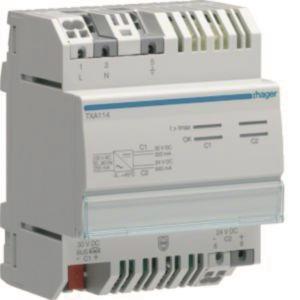 HAGER Spg.Versorg 1Ausg. TXA114 1Dr.320mA+24VDC 640mA