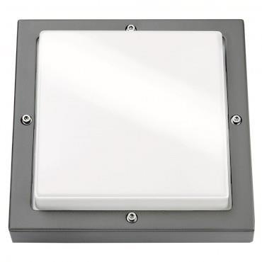 SGL LED-Wandleuchte Bassi grafit 623188 10W 580lm 3K IK10 IP65 m.Dae 240x240mm