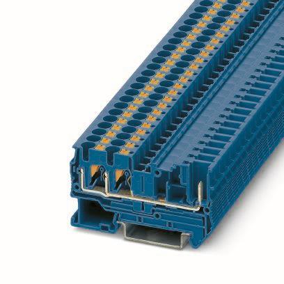 PHOENIX CONTACT PT 4-TWIN/1P BU 3212201 Durchgangsklemme 0.2 mm² 6 mm² Blau 50 St.