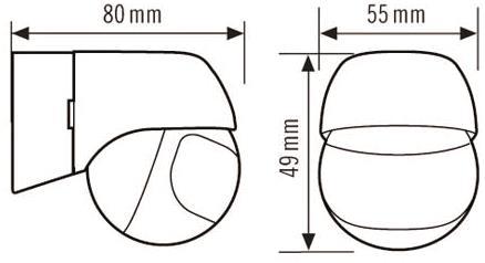 4015120055096 - EM10055096 Bewegungsmelder Schwarz 180 Grad Md 180 Basic Schwar