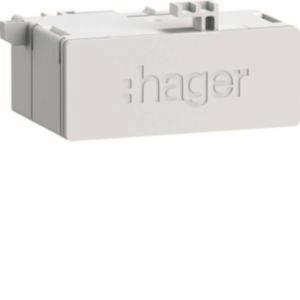 HAGER RJ45-Buchse in ZZ45WAN2PP Patch/Patch Ausf 180° f.WAN-Anwendung