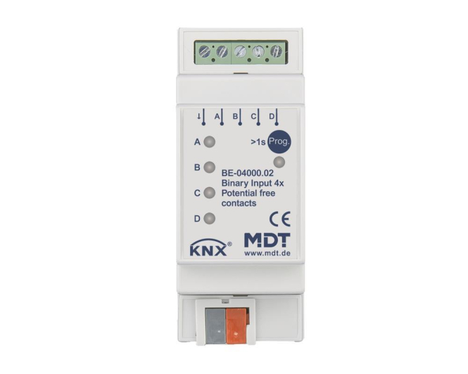 MDT Binäreingang 4-fach 2TE REG Ausführung potentialfrei BE-04000.02