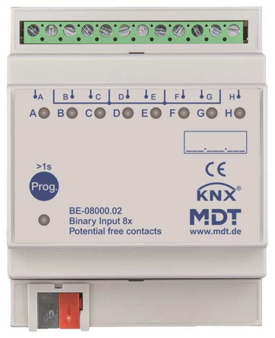 MDT Binäreingang 8-fach 4TE REG Ausführung potentialfrei BE-08000.02