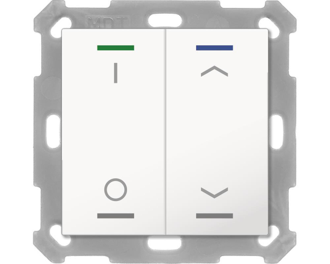 MDT BE-TAL55T2.D1 Taster Light 55 2fach RGB-W Temp. Reinweiß gl. Schalten/Jal.