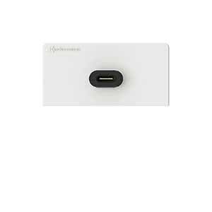 KINDERMANN Konnect Design Click - Modulares Faceplate-Snap-In - USB Typ C - weiß, RAL 9010