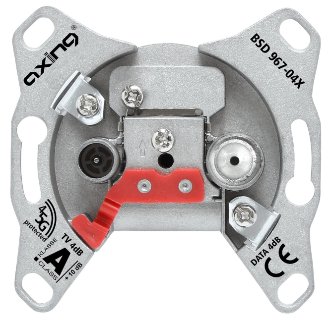 AXING Stichleitungsdose BSD 967-04X Multimedia 4dB 5-1800MHz DOCSIS3.1/4.0