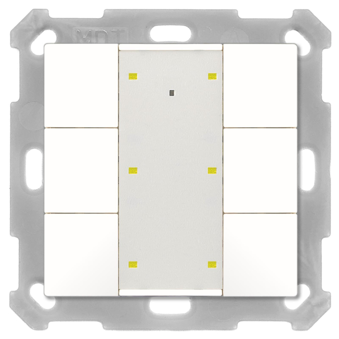 MDT BE-TA55T6.02 Taster Plus TS 55 6-f Reinweiß matt