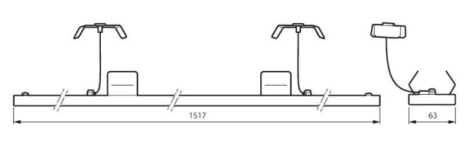 PHIL Blindabdeckung weiss 1516mm für Maxos Universal