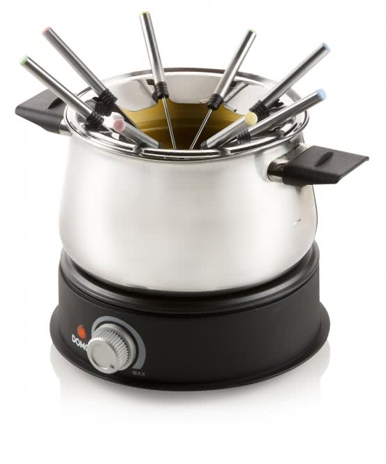 5411397115768 - - Edelstahlfondue für 8 Personen geeinet mit Cool-Touch-Griffen und 1500 Watt